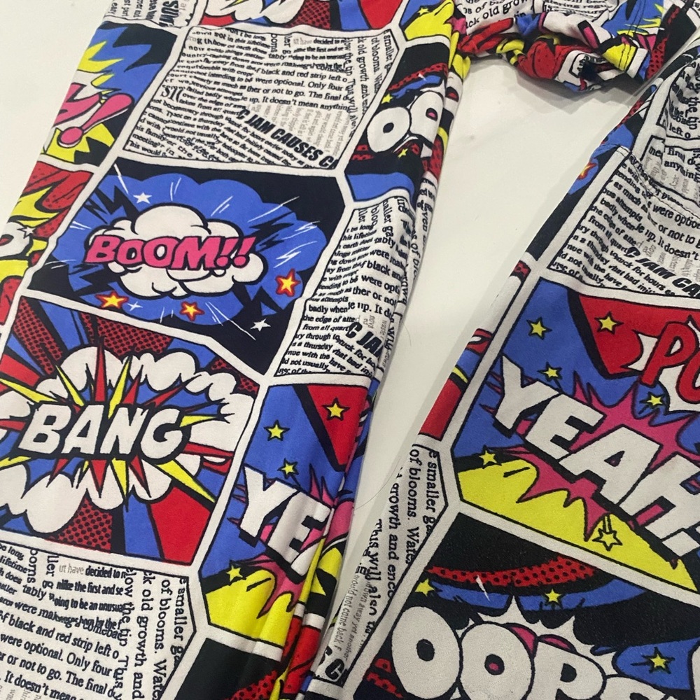 Comic Book Print Matching Shorts Set - Picture 2 of 6